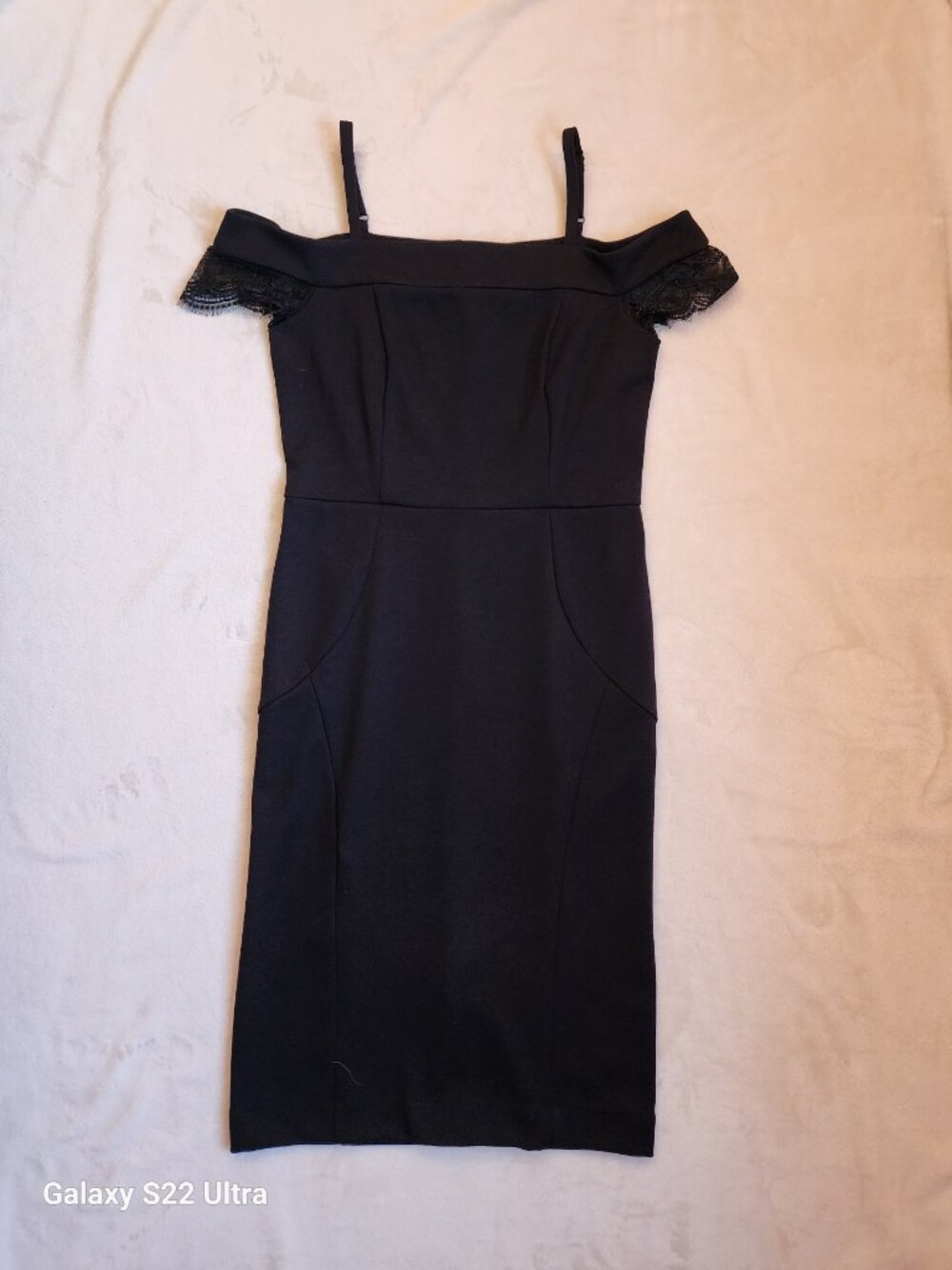 Black Off Shoulder Cocktail Dress